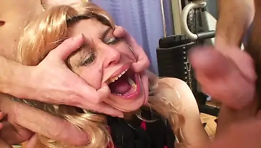 Crazy threesome for a slut who needs cock in the ass