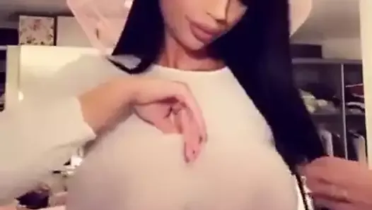 brunette big boobs transparent