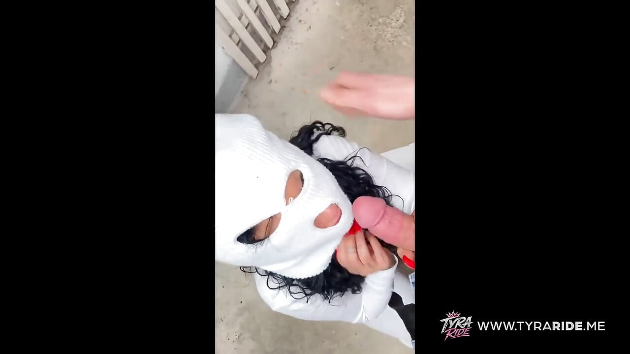Masked MILF in Balaclava Worships and Drains Thick Cock