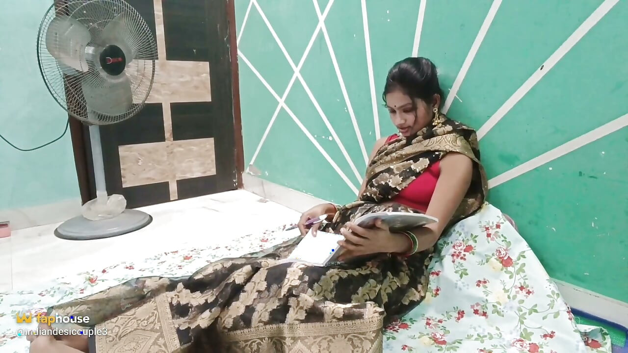 Indian College Girl Seduces Teacher After Homework Scolding, Real Homemade