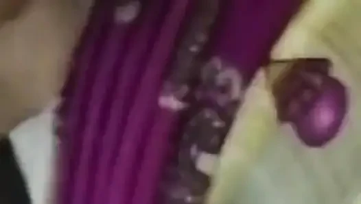 Wife with Sarees Kneel Blow Job