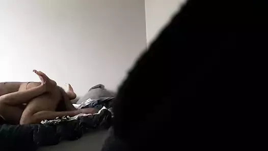 Indian desi Room mates teens share bed and fuck with hunger before lunch