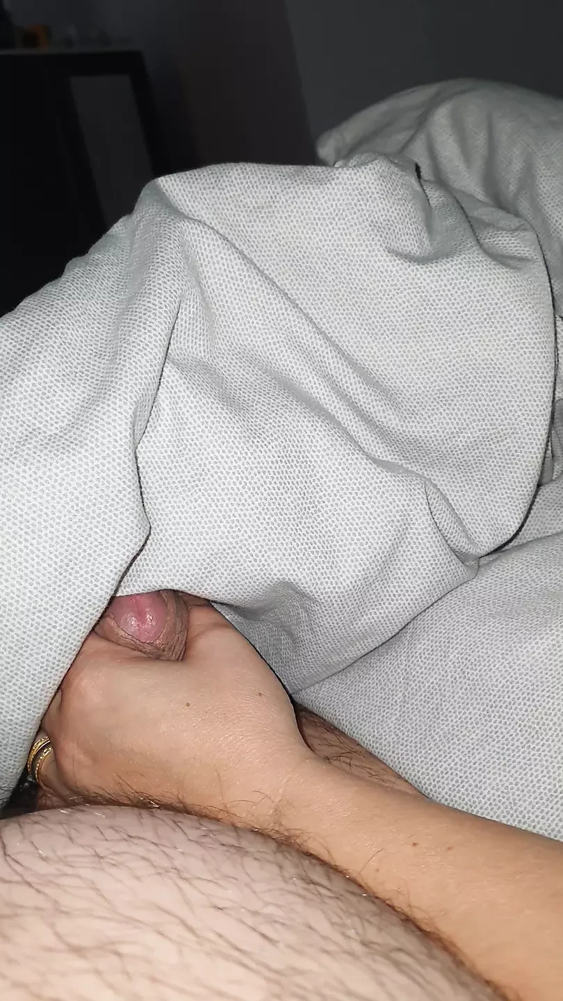 Step mom under blanket touching and handjob step son dick