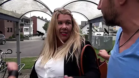 Lovely MILF with big boobs gets fucked outdoor and in the car