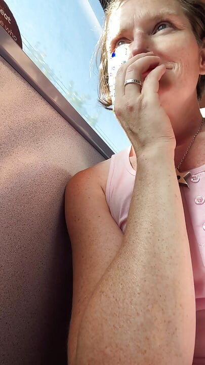 Commando in a miniskirt gives easy pussy access on the bus, and makes my fingers smell amazing!