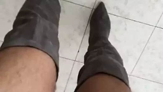 In boots
