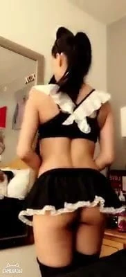 French maid Valerie teases me