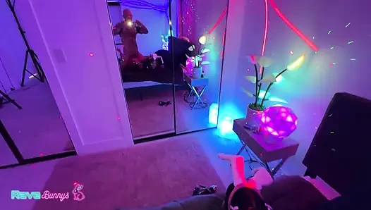 Anais Amor Hops Into Brian's Neon Den And Takes Two Creampies!