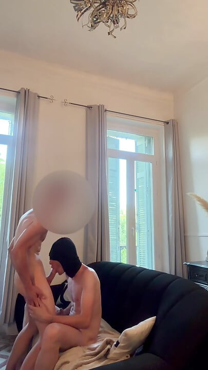 His cock smashes my ass and makes the sofa back up