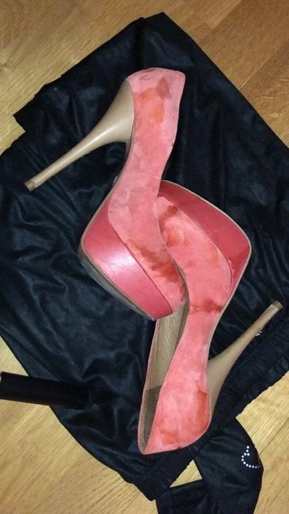 Cum on GF Suede Plateu High Heels (5. Shot)
