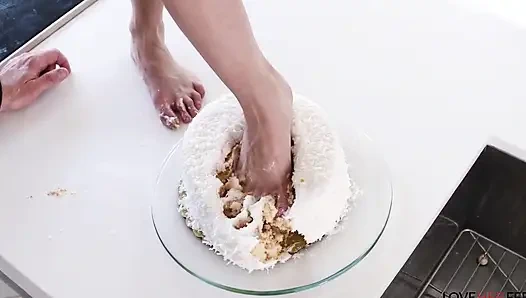Feet in a Cake