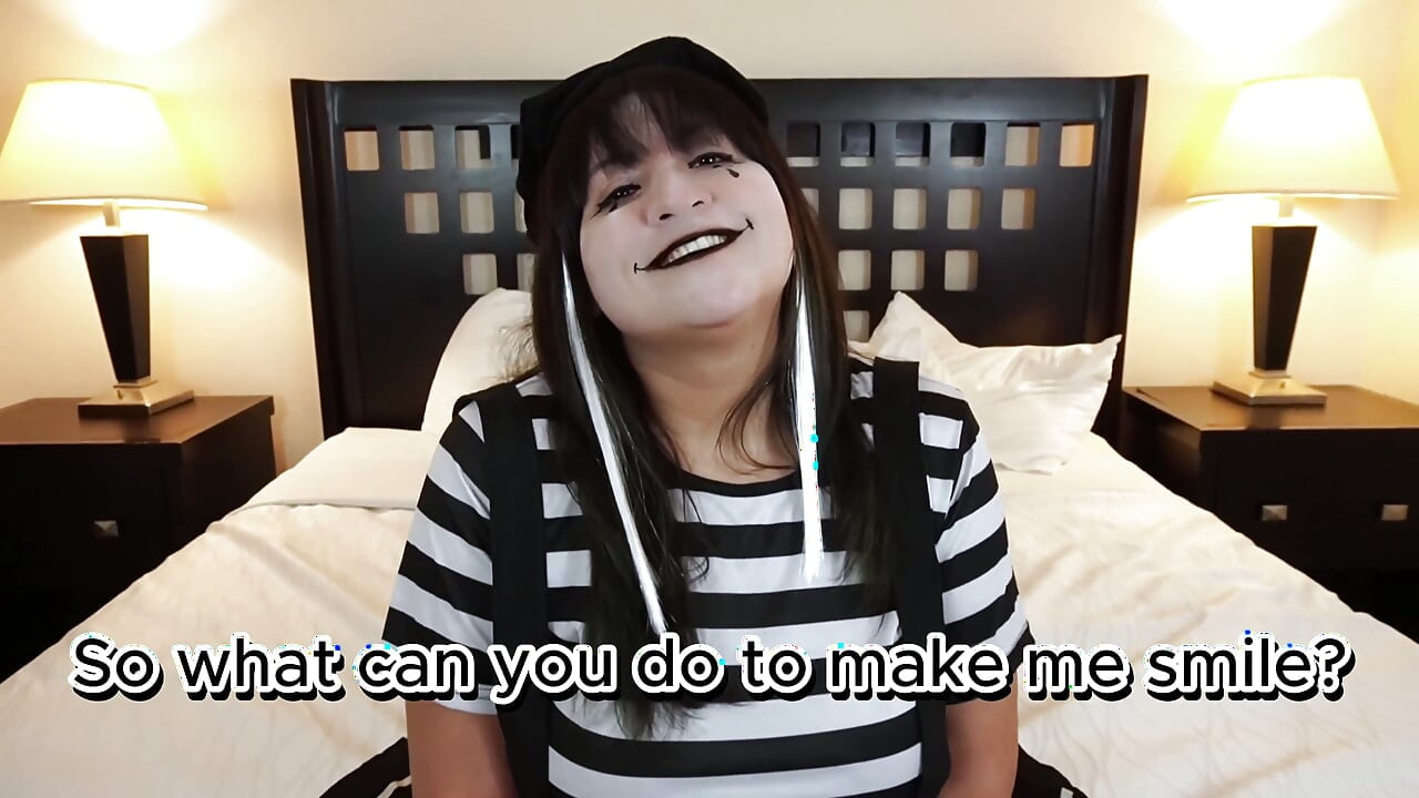 Slutty Mime Tries to Make Man Smile