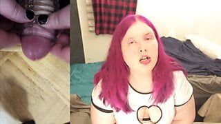 Пухлая транссексуалка мастурбирует с игрушкой члена в видео от первого лица