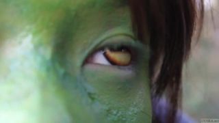Stark naked Japanese fat frog lady in the swamp HD