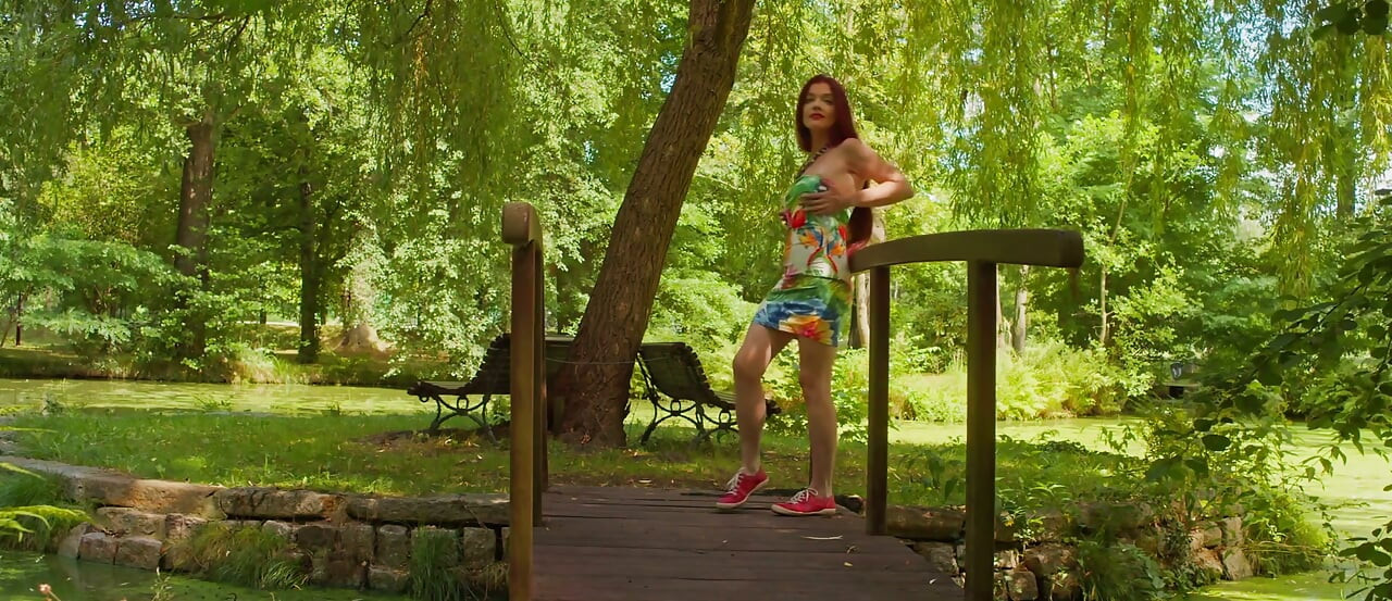 Sexy and naked outdoors