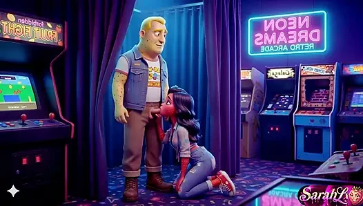 Romansa malam arcade - ai hentai asmr