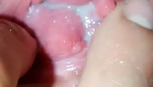 Fingering my girl till she cums creamy wet pussy