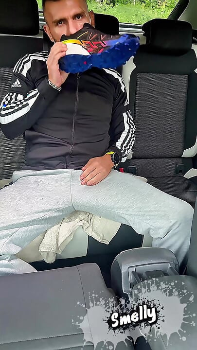 Chav-lad in a Tracksuit and White Socks Outside in Public Fun