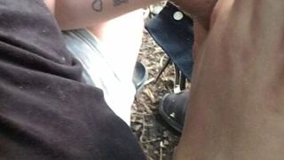 Sucking off my cousin in the woods