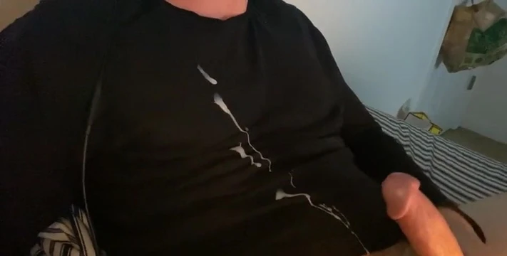 Making my young cock shoot cum
