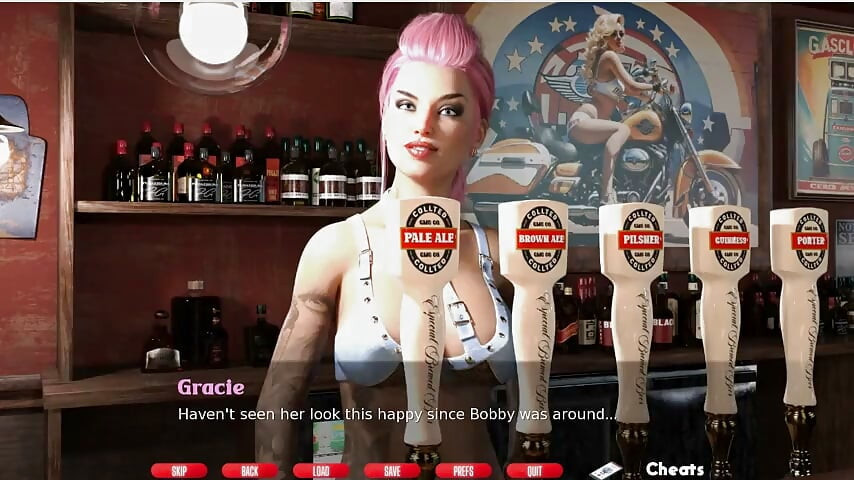 Stygg granne - spel - rollspel - MILF dansar och fingrar i miniklänning i baren