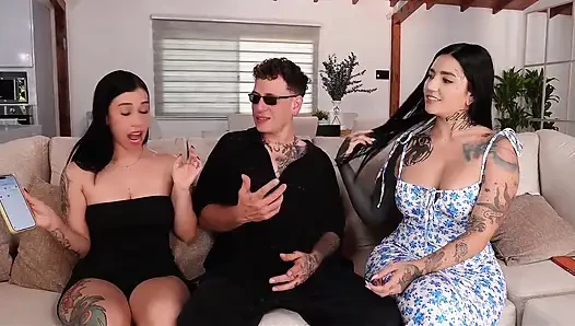 Threesome with My Best Friend and My Security Guard Share My Security Guard's Huge Cock