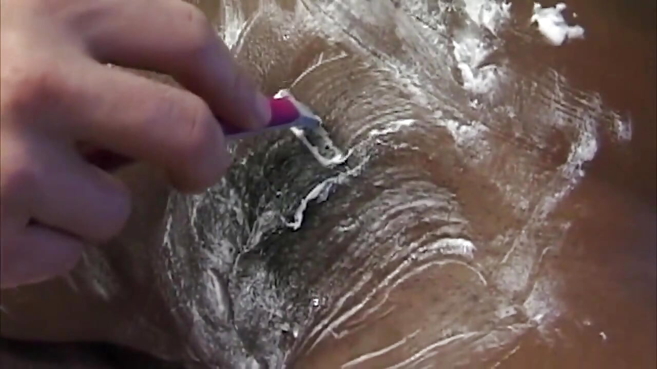 Insatiable Ebony MILF Shaved Smooth Before Double Teaming