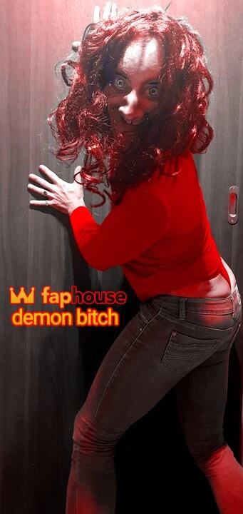 Sexy horny wild demon bitch loves playing with his big cock