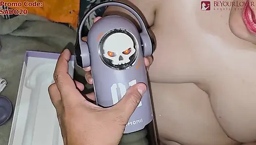 Игрушка SKULL MAN от BEYOURLOVER настолько реалистична, что он кончает внутрь, пока я сосу его яйца