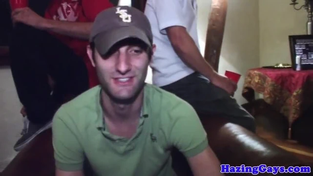 Hazed straighty buttfucked after he blows
