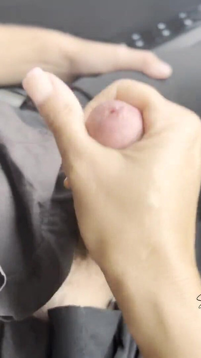 Key moment from "Cumming while driving, 2 closeup clit orgasms for her and a huge cum load for him"