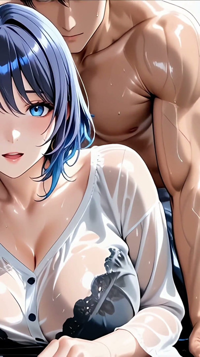 Noxa the Soaked Office Slut Harem Girl Rainy Rooftop Guardrail Doggy Cowgirl Facial 4k