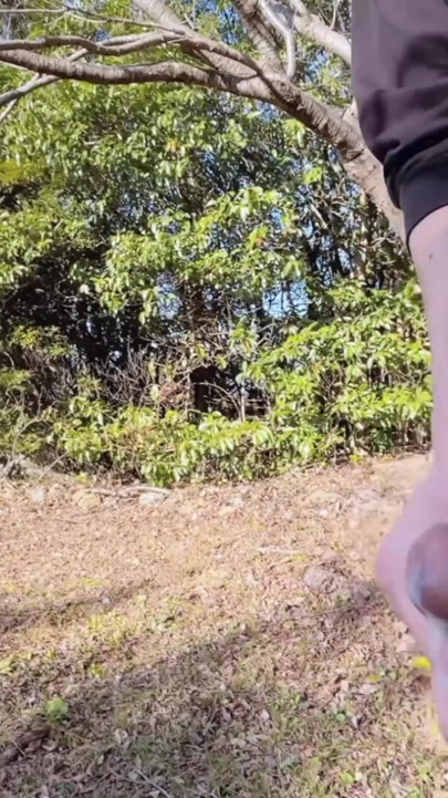foreskin boy flashing in wood and pee | Clip 1
