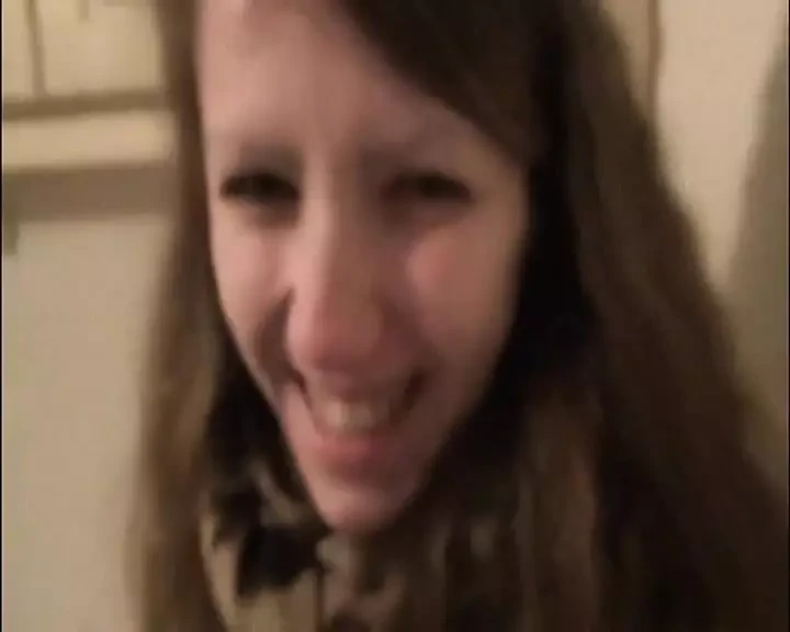 I find the door open and I film Daniela, as brunette as she