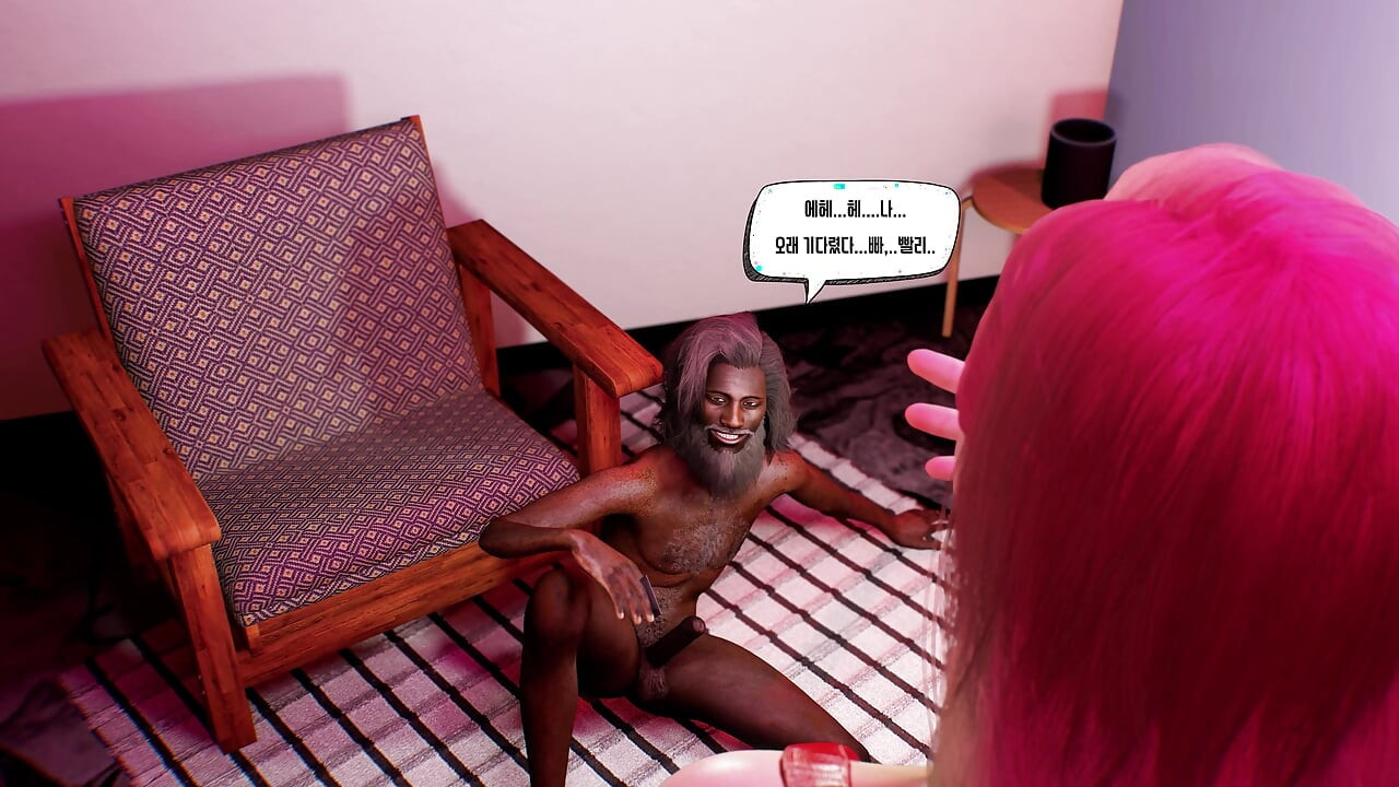 3D BBW MILF coreean stripper înșelând cu pulă mare și neagră