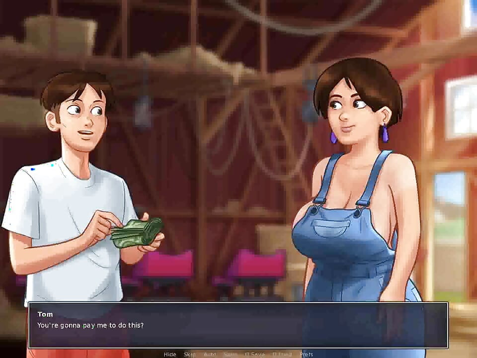 Summertime Saga：熟女抓住了一个手里拿着大鸡巴的男人 第153集