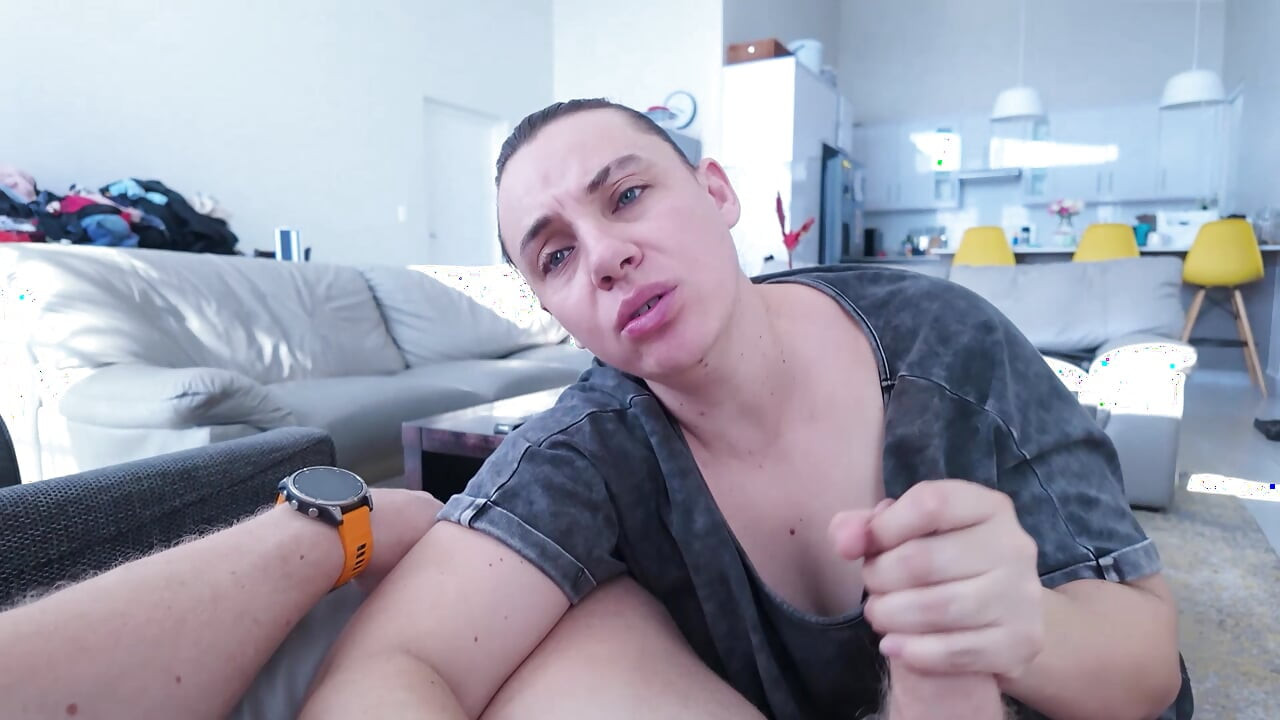 Stepmom Sucks Stepson to Keep him Quiet and Swallows that Load