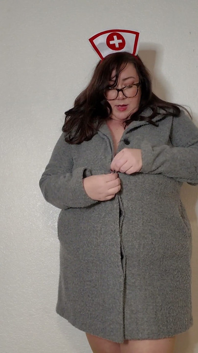 BBW Nurse Foot Rub Turns Into Stocking Footjob