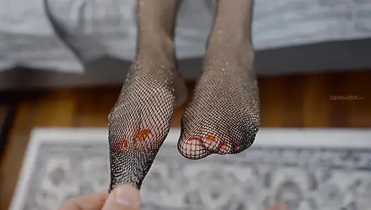 Ayak ve naylon sikiş 3