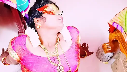 Hintli ev hanımı swamiji ile sikişiyor Telugu edepsizce konuşuyor.