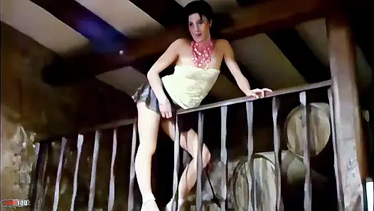 Barbara-nux Horny Young Brunette Barbara Nux Doing a Strip