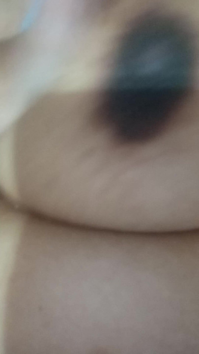 Playing with my and very hard nipples