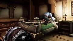 Das Wachemädchen in ihrer kaserne ficken - Warcraft Porno-parodie, kurzer clip