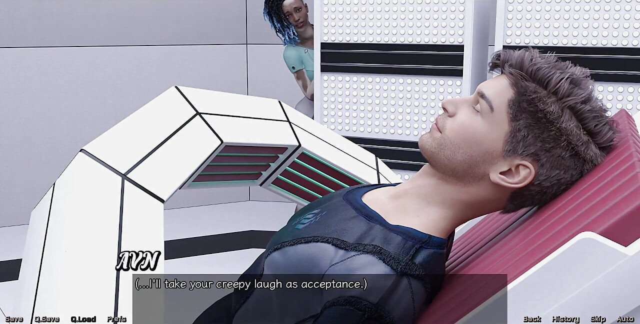 Stranded in Space - Vitiligo Girl Wants Cock in Her Mouth