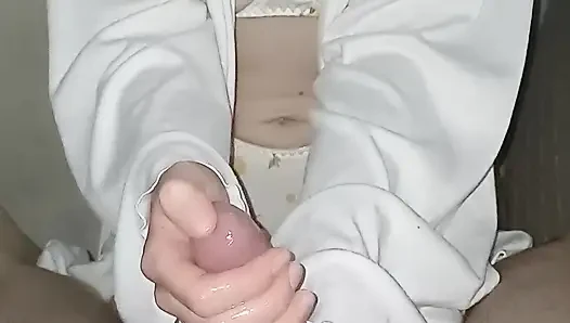 My classmate's mom jerked me off using oil.