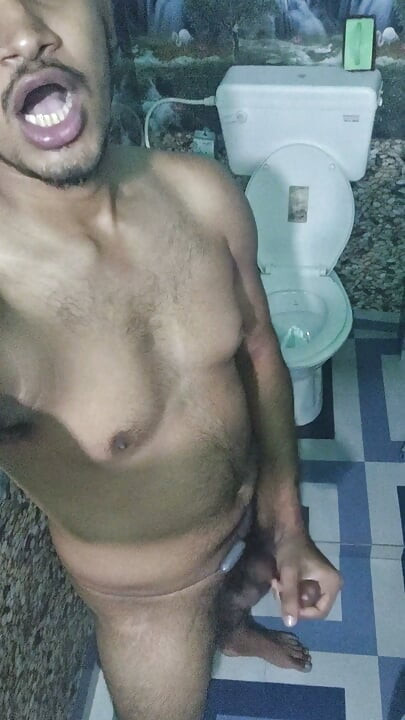 Indian boy sexy cock bathroom nude show