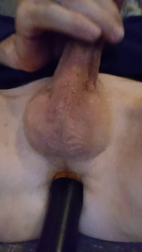 playing with my ass with a dildo