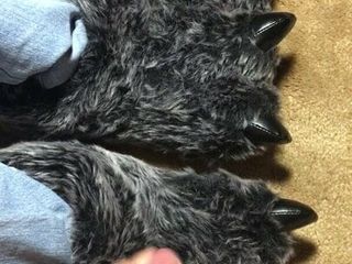 Cumming On Plush Wolf Feet