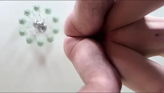 Passionate anal sex, viewed from below