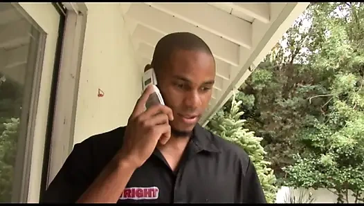 Cute blonde gets trained well by a big black cocked stud